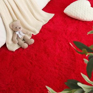 Tapis 5.3x7.5 pieds tapis pour salon chambre balcon tapis antidérapant tapis de sol intérieur maison décorative rouge