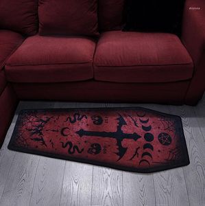 Tapijten 50x120cm rode kist Kruiswatte Gothic Pentagram vloer Mat Tapijt Doelt Tapijt Slaapkamer Woonkamer Outdoor Non-slip Gift Anime