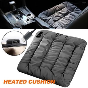 Tapis 5V USB coussin chauffant de voiture coussins chauffants électriques anti-dérapant universel hiver plus chaud pour siège chaise de bureau à domicile