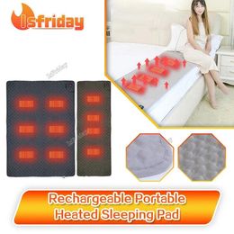 Carpets 5V USB Sleeping Electric Heating Tampon chauffant Coussin à 3 niveaux résistants au froid pour le tapis de camping en plein air