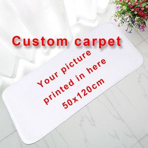 Tapijten 60x180 cm aangepaste mat anti-slip tapijt afdrukken uw ontwerpfoto po flanel vloer Aangepast voor baddeur woonkamer