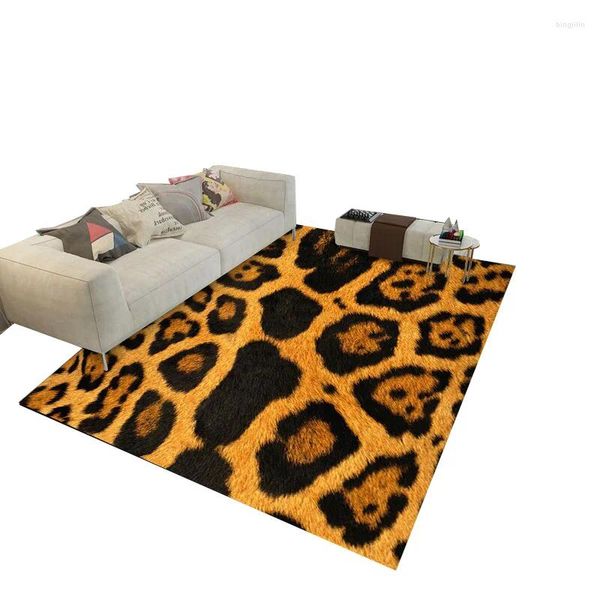 Carpets 60x90cm Peau d'animaux Jacquard Crystal Velvet Carpet mécanical Wash Mattes de sol Absorption d'eau Séchage rapide Séchon