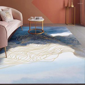 Carpets 60x90cm Couleur de gradient Jacquard Crystal Velvet Carpet mécanical Wash Mattes de plancher