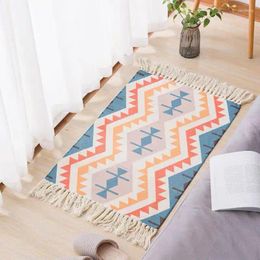 Carpets 60x90cm Style Géométrique Print Planchers Mat Coton Dravage de chevet Cuisine Anti-Slip Poot