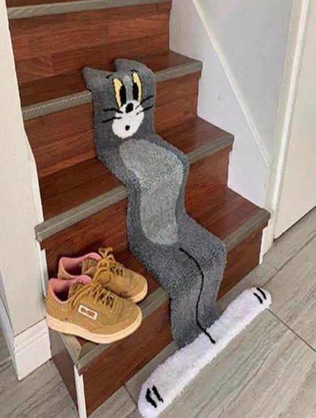 Carpets 60x90cm70x120cm Creative Tom Cat Carpet Cartoon Stair Tapis drôle d'anime 3D CHAMBRE IMPRIMÉ MATS DE PLANCHE DÉCOR6787300