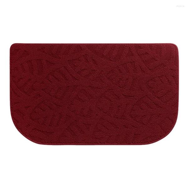 Tapis 75x45cm lavable en machine antidérapant résistance à l'usure tapis absorbant l'eau tapis de cuisine tapis salle de bain sol demi-rond facile à nettoyer