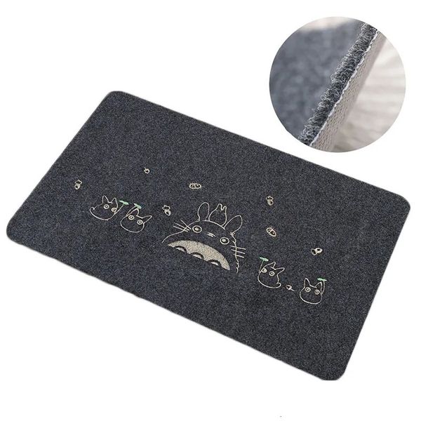 Tapis 80*120 cm bienvenue tapis de porte imperméable dessin animé mignon Totoro tapis de cuisine chambre tapis décoratif tapis d'escalier décor à la maison artisanat 231006