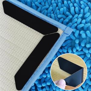 Tapis 8 pièces tapis anti-dérapant Curling Patch réutilisable lavable tapis bande fixe autocollant angle droit en forme de L coin Pad