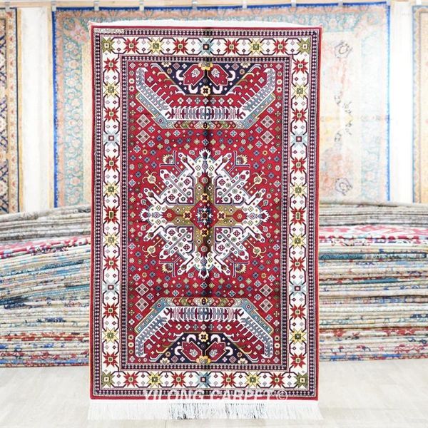 Carpets 91x152 cm Tapis tribal de soie artisanale Azerbaïdjan Deccor Home Decor Hotor (BL145)