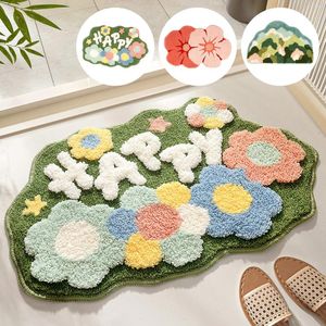 Carpets Absorbants salle de bain Baignoire de salle de bain 3D MOSS LEAF ANTI-SLIP Tapis microfibre Cuisine Entrance Portant de baignoire Floormat Home Floormat Tapis pour enfant