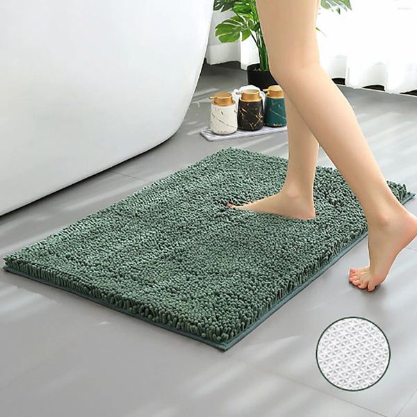 Tapis de porte absorbant, tapis d'intérieur à profil bas, avec support en caoutchouc pour entrée, lavable, paillassons avant de bienvenue