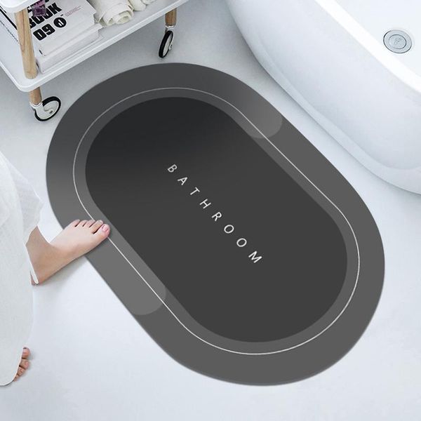 Tapis de douche absorbant, tapis de salle de bain à séchage rapide, paillasson d'entrée antidérapant, tapis de cuisine résistant à l'huile pour la maison