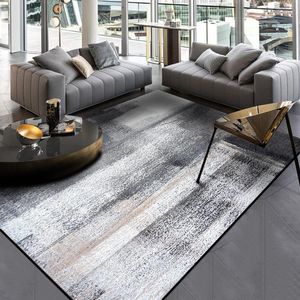 Tapis abstrait noir gris couleur tapis imprimé style chinois peinture douce pour salon paillasson tapis anti-dérapant tapis de sol