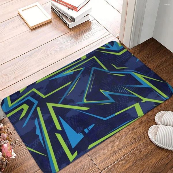 Tapis abstrait avec couleur unique design paillasson tapis tapis tapis de bain antidérapant toilette balcon salon durable lavable