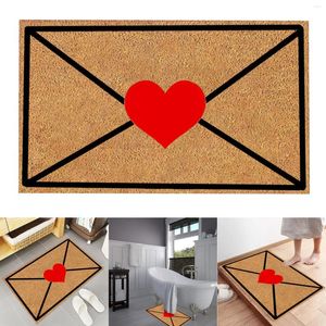 Carpets Alentin's Day Floor Mats Holiday Welcome Door Polyester Couverture en tricot le plus doux avec des glands