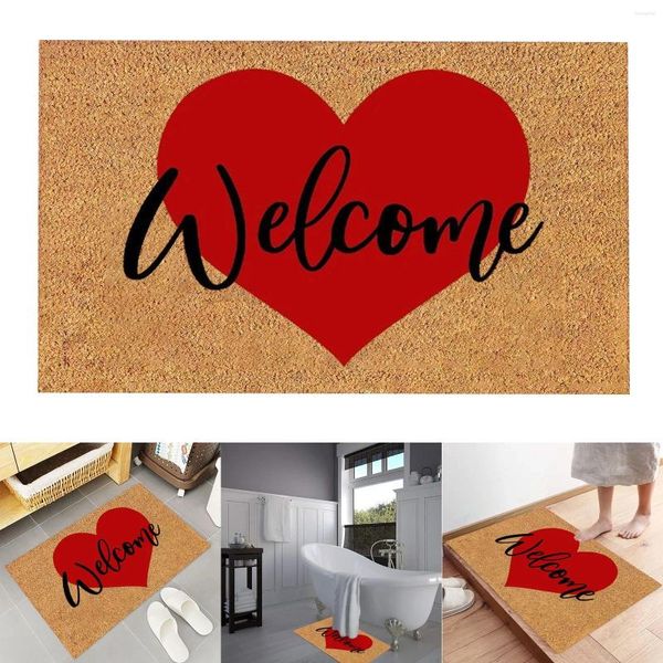 Alfombras Alentine's Day Power Mats Holiday Bienvenido Puerta de lanzamiento Extranjería Extra grande para el sofá 90 x 120