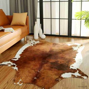 Tapis style américain fausse fourrure peau de vache tapis chambre tapis pour chambres tapis pour salon tapis maison décoration paillasson tapis de sol R230802