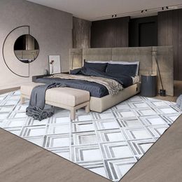 Alfombras de estilo americano de lujo de piel de vaca alfombra de retales hecha a mano de piel Natural Color gris alfombra de sala de estar decoración Villa