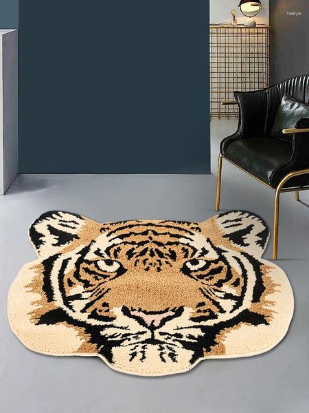 Alfombras Alimento de tigre de animales alfombra mechones para sala de estar