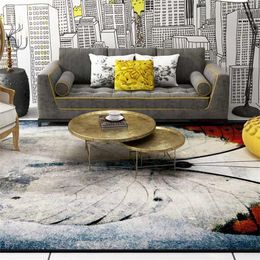 Tapis monde animal mode pour salon maison tapis café Tbale canapé tapis de sol étude doux tapis tapis
