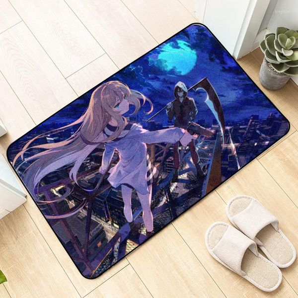 Alfombras Anime Angels Of Death Floor Mat Alfombra Decoración Satsuriku No Tenshi DIY Custom Dormitorio Alfombras antideslizantes Felpudo Tapetes de cocina