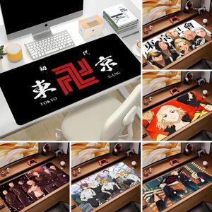 Carpets Anime Tokyo Revengers Mouse Pad ordinateur portable Big Cushion Non-glip pour PC Table Gary's Gaming Keyboard Mats Office Office Office Office Desk Mat