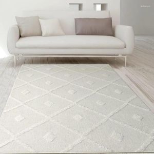 Carpets Antep Raps Palafito 8x10 Geometric Shag Diamond High-Low Pile Texred Indoor Area (blanc 7'10 