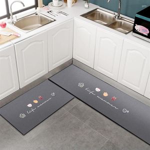 Tapis Tapis de cuisine anti-dérapant pour bain de sol absorbant longue bande tapis entrée paillasson Tapete tapis gris maison salon Bedroo316f