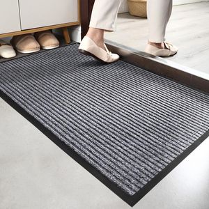 Tapis Anti-usure bas tapis de porte pour entrée rayé extérieur intérieur coussinet de pied salle de bain tapis tapis couloir anti-dérapant tapis de sol