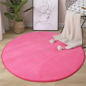 Tapijten Gebied Tapijt Decoracion Verkoop slaapkamer woonkamer yoga mat kleur water absorptie bank tapijt ronde koraal fluweel