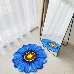 Tapijten Aankomst Mooi Tapijt zachte deurmat kleine chrysanthemum rood roze geel blauw oranje madeliefje bloem tapijten voor deur vloermat