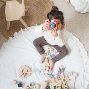 Tapijten Baby Katoenen Speelkleed Zacht Voor Kruipen Wasbare Speldeken Vloer Speelmat Baby Kind Activiteit Rond Tapijt Home Decor