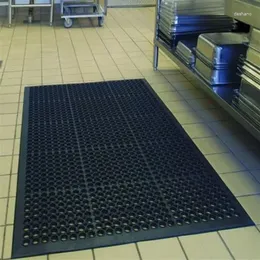 Tapis de tapis tapis 35 "x 59" Service en caoutchouc de qualité Mat de café noir déborde pour comptoir