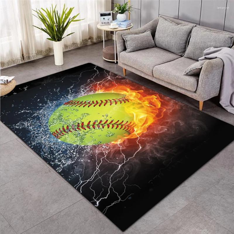 Carpets Baseball Green Football Carpet Kids Room Soccer Rug Field Parlor Bedroom Living Floor Mats Children Large Rugs Home Mat 012