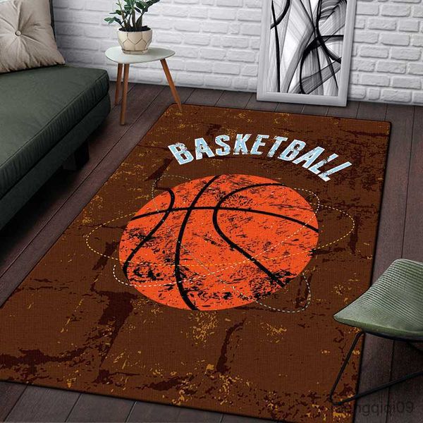 Tapis Tapis imprimé de Basket-Ball pour Salon décoration de la Maison canapé Table Grand Tapis Tapis de Sol de Cuisine Tapis de Salle de Bain antidérapant R230726