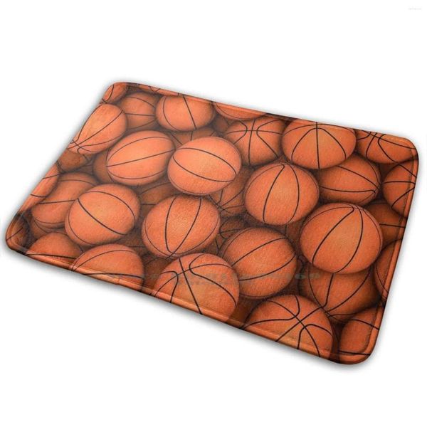 Carpets Basketball tapis tapis tapis anti - chambre à coucher de chambre à coucher porte de porte à balle sport orange noir équipement jouer à la compétition de jeu sphère