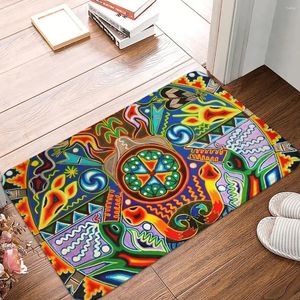 Tapijten Badmat Mexicaanse Huichol Deken Ontwerp Grote Gezellige Kingsize Vintage Volkskunst Tapijt Thuis Deurmat Woonkamer Tapijt Decor