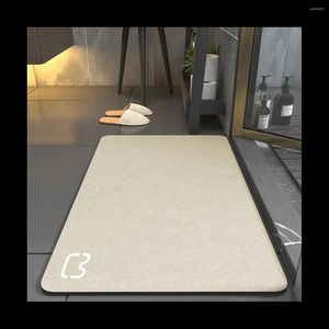 Tapis de bain tapis super absorbant sèche rapide sans glissement de salle de bain tapis de salle de bain moderne simple de sol sans glissement