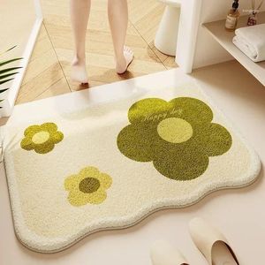 Carpets salle de bain absorbant tapis de toilette Porte de porte jaune