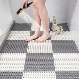 Tapijten badkamer vloermat 10 stks/perceel 30x30cm niet-slip diy kleurrijk toilet waterdichte gaas douche