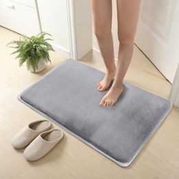 Tapis de bain en mousse à mémoire de forme, en molleton de corail, antidérapant, pour sol de baignoire, paillasson de salle de douche, tampons à séchage rapide