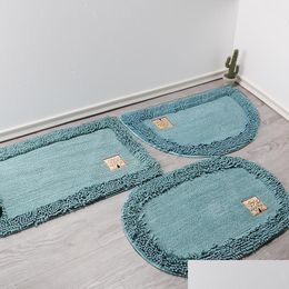 Tapijten badkamer ronde vloer mat huishouden keuken absorberende slaapkamer studie woonkamer niet -slip deur 80 cm lang 50 cm breed druppel levering dhg3d