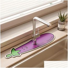 Tapijten badkamer wastafel kraan matten keuken tapijt super absorberende afvoerkussen niet slip bad mat kawaii wortel tablemat kerstkamer dro dhgti