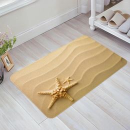 Alfombras Beach Sand Starfish Kitchen Mat de la sala de estar Decoración de la sala de estar en el pasillo de la alfombra del hogar
