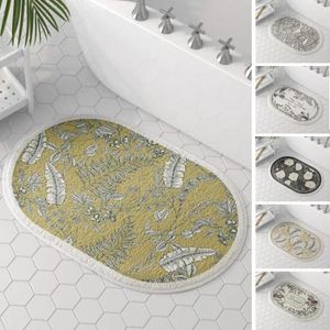 Tapis belle cuisine paillasson fleur impression tapis de sol confortable anti-dérapant salon