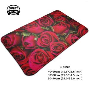 Tapis beaux bouquet de fleurs de mariage de rose rouge 3 tailles majuscules pour la maison