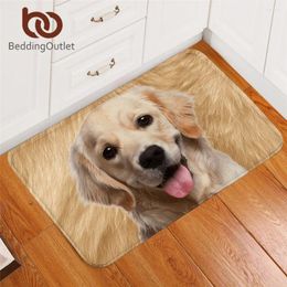 Tapis BeddingOutlet Tapis de chien d'impression 3D Belle teckel Tapis de chambre doux Tapis de carlin marron Paillasson mignon chiot Tapete antidérapant 40x60cm