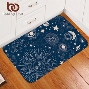 Alfombras Ropa de camaOutlet Brujería Sala de estar Alfombra Luna Estrella Dormitorio Alfombra Galaxy Alfombra de baño antideslizante Alfombras Azul Celestial Felpudo Dropship