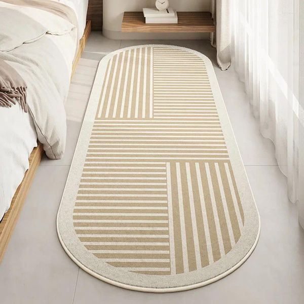 Tapis chambre chevet tapis salon grand Style Simple tapis de sol ligne moderne Long tapis balcon tapis décor