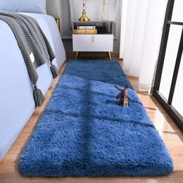 Tapis de chambre tapis 2x6 pieds peluches avec un support sans glissement pour le couloir de coucher de lit de salon
